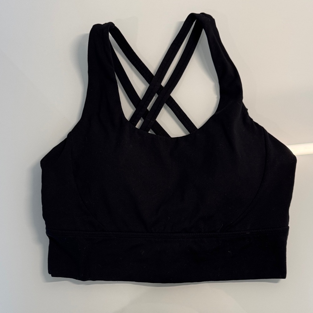 BuffBunny Black Cross-Back Sports Bra